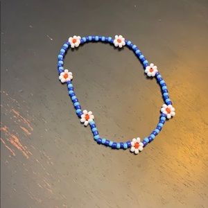 Beaded flower anklet
